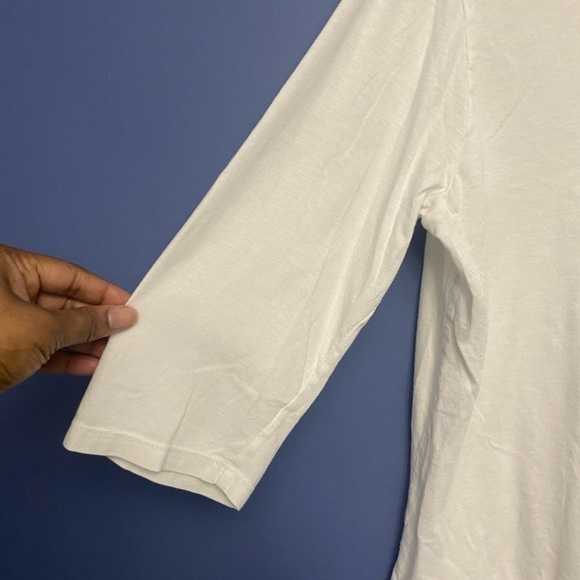 Unique Vintage Tommy  Hilfiger 3/4 Sleeve T- Shirt No Face Graphics Stitched L - Picture 4 of 7